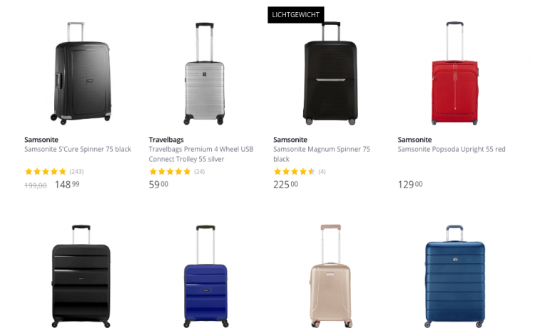 Travelbags en koffers koop je online